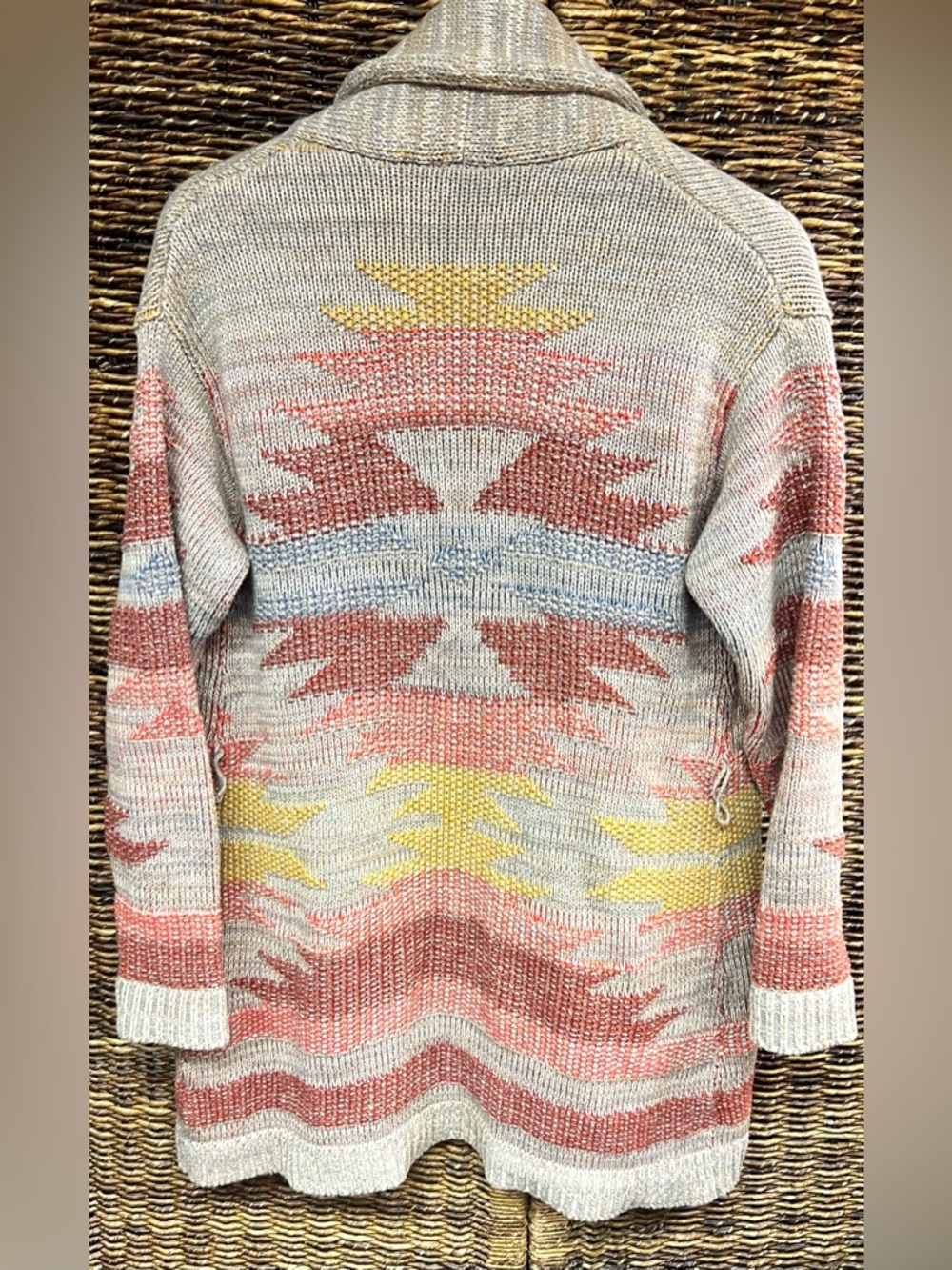Pendleton-Monterey,Multicolor Aztec Shawl Collar Cardigan–Womens Small-No‎ Belt - Picture 5 of 5